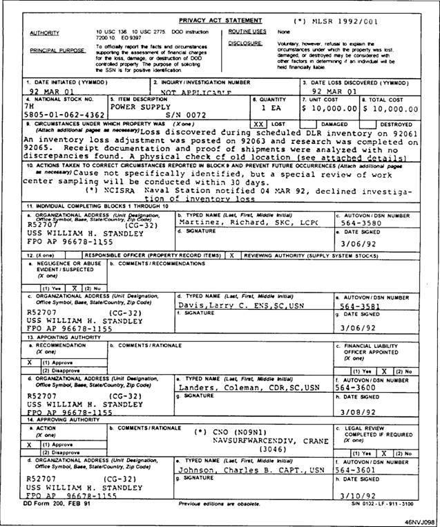IMAGING EQUIPMENT INCLUDED UNDER THE MLSR PROGRAM