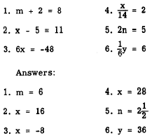 Solving linear equations